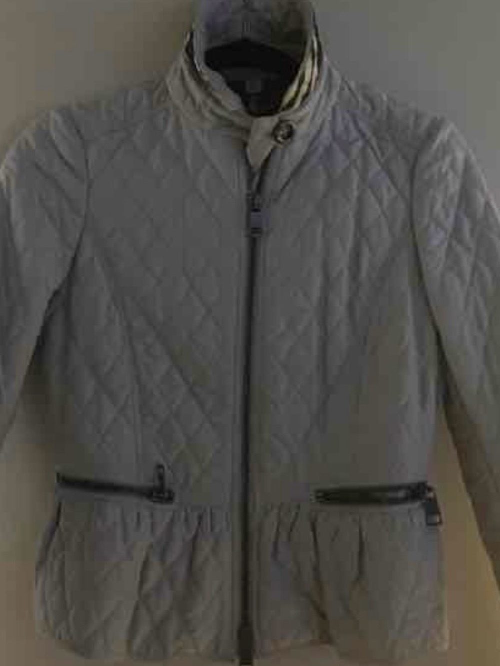 Burberry Light Gray Quilted Puffer Jacket